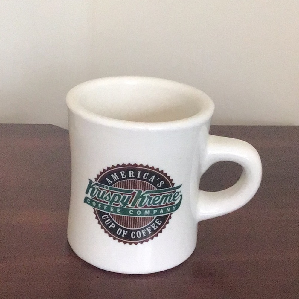 Vintage Krispy Kreme heavy coffee cup Arabica one hundred percent great cond.
